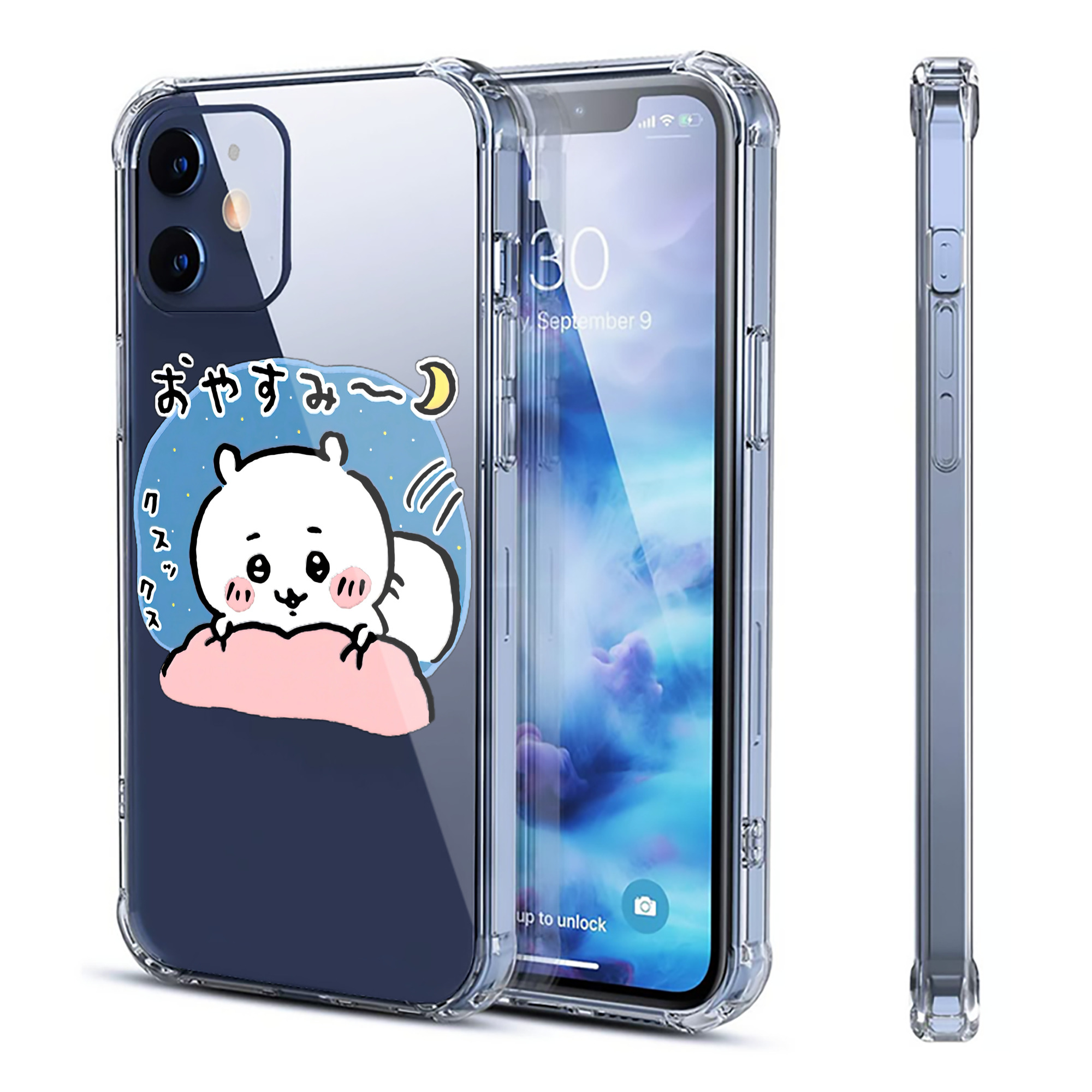 （画像用） ちいかわ ちいかわ Chii-kawa chiikawa 【iPhone 12シリーズ対応】透明スマホケース（クリアソフトケース）
